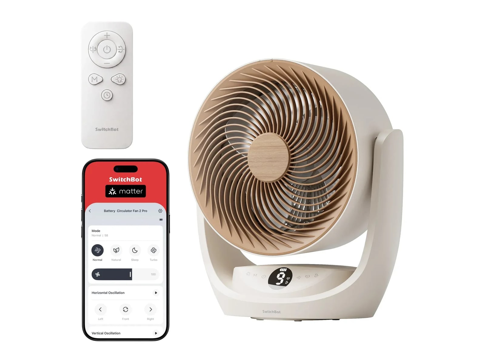 SwitchBot - Battery Circulator Fan 2 Pro Smart Appliances - White