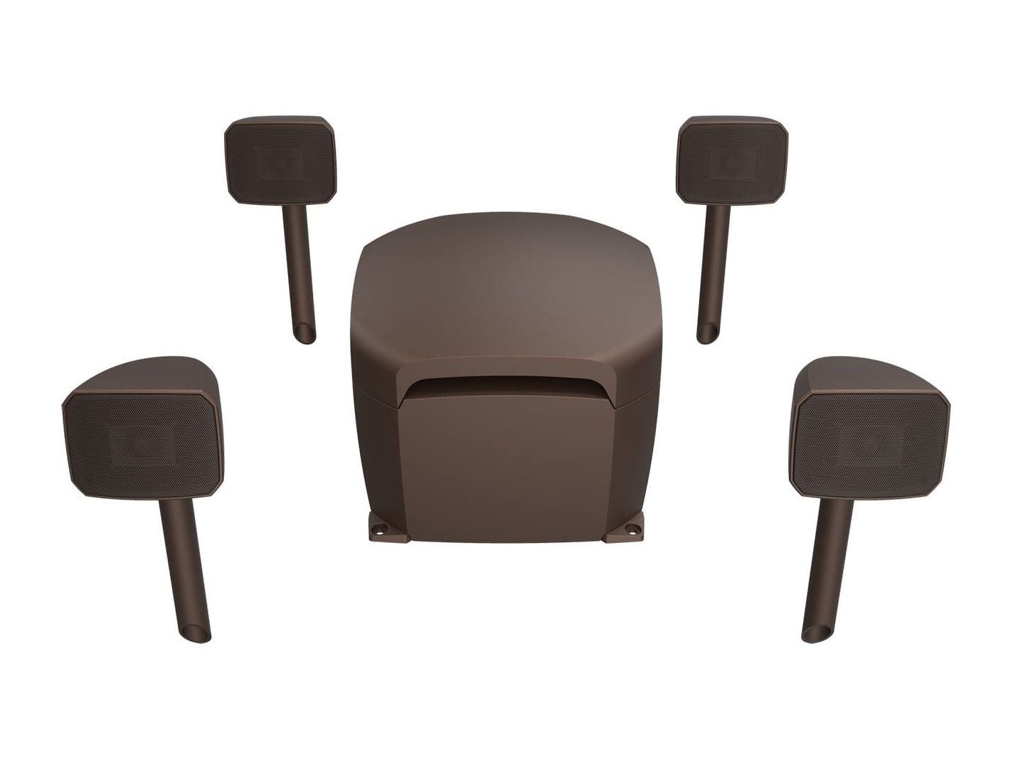Klipsch - Courtyard 4.1 Landscape System Speakers - Brown