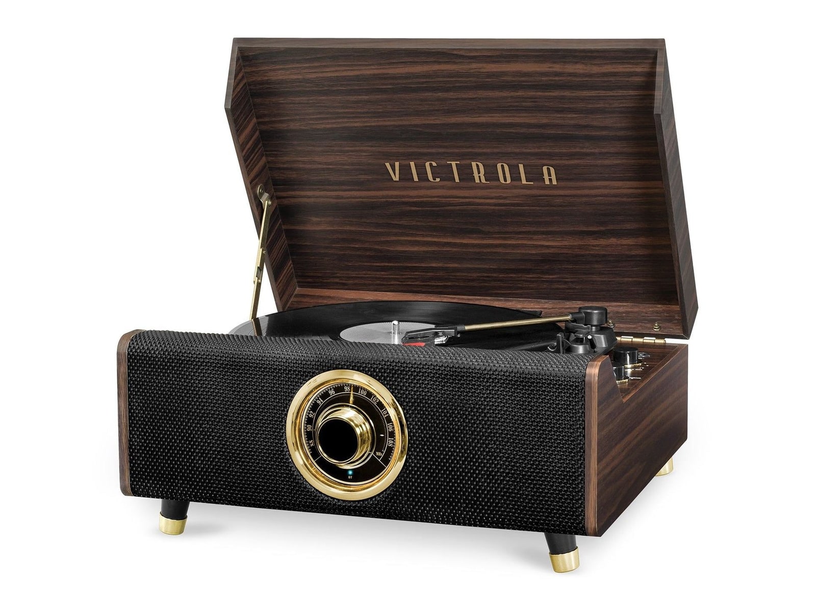 Victrola - Highland 4-in-1 Bluetooth Turntables & CD Players - Espresso