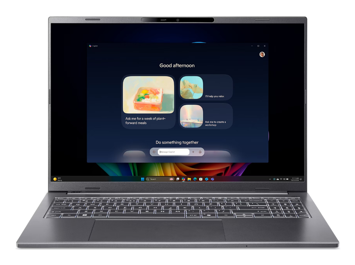 Acer - Aspire 16 AI A16-52M-794G 16" - Intel Core Ultra 7 256V chip - 16GB Memory - 512GB SSD - Gray