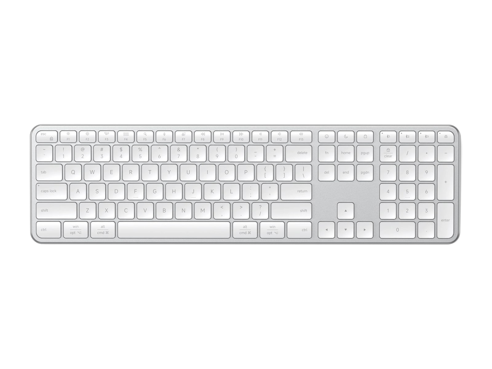 Satechi - Slim EX3 Wireless Keyboard Bluetooth Wireless Keyboards - Silver