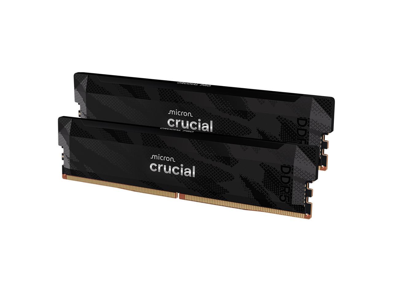 Crucial - Pro Overclocking 32GB (2 x 16GB) DDR5 6400 CL32 DIMM Memory (RAM) - Black
