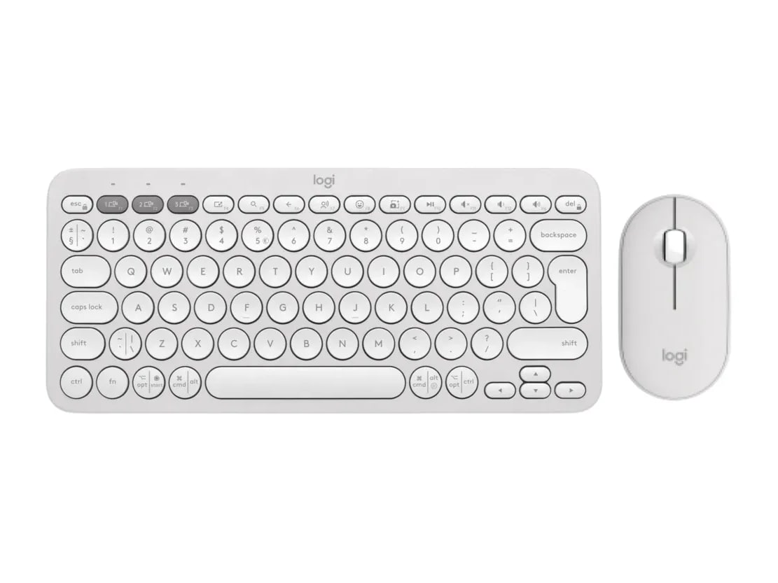 Logitech - Pebble 2 Combo Wireless Keyboards - White (UK)