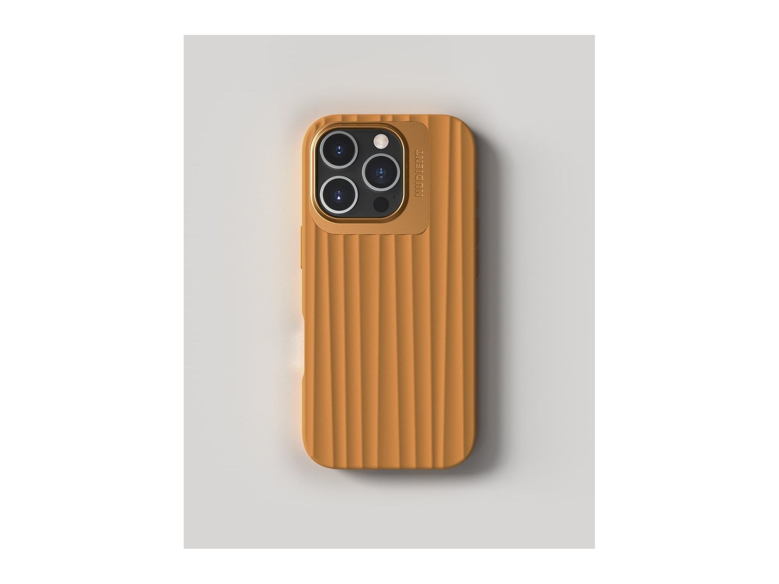 Nudient - Bold Case with MagSafe for iPhone 16 Pro - Amber Yellow