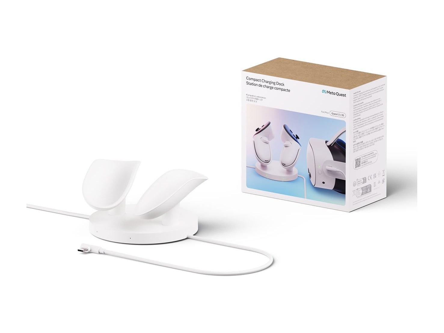 Meta - Quest 3 Compact Charging Dock - White