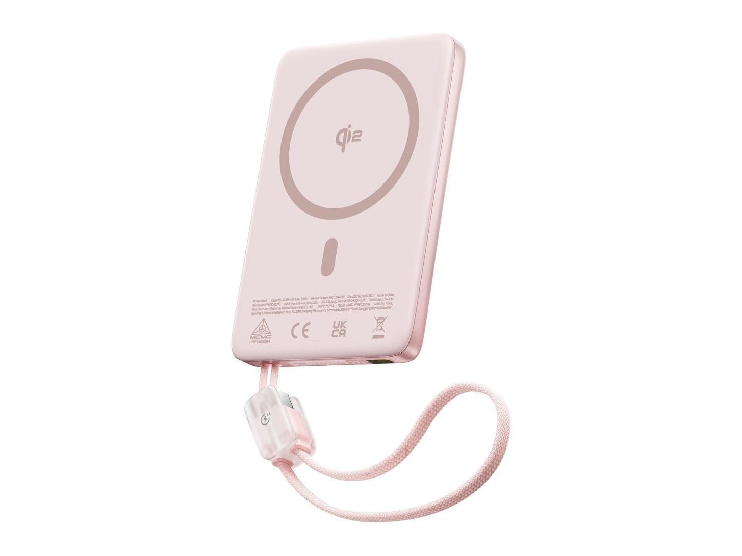 Baseus - PicoGo AM41 Magnetic with Built-in Cable 10000 mAh Nebula Pink Power Banks