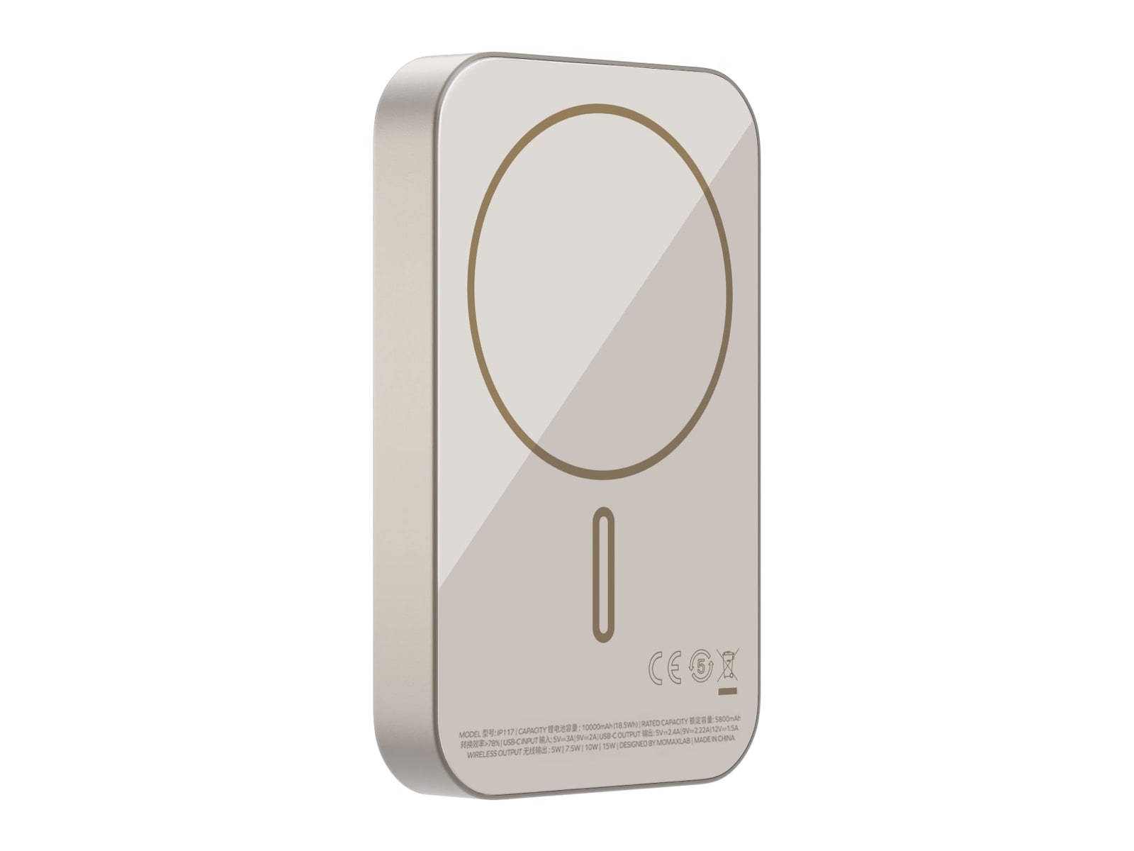 MOMAX - Q.Mag X1 Magnetic Wireless Power Bank 10000mAh Titanium Power Banks