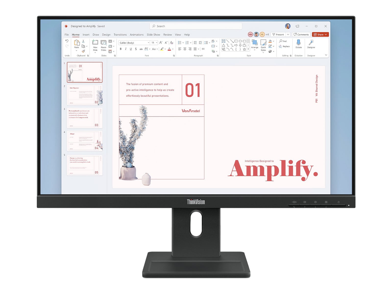 Lenovo - 23.8" E24-40 Full HD 100Hz Professional Monitors - Black