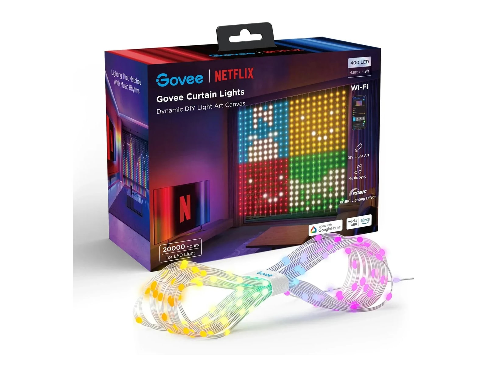 Govee - Curtain Light Smart Lighting - Multicolor
