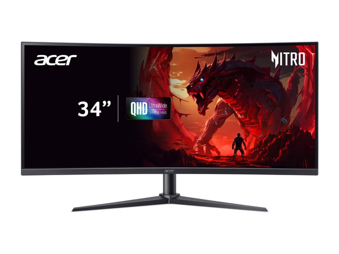 Acer - 34" Nitro XZ340CUR W0 UWQHD 240Hz Gaming Monitors