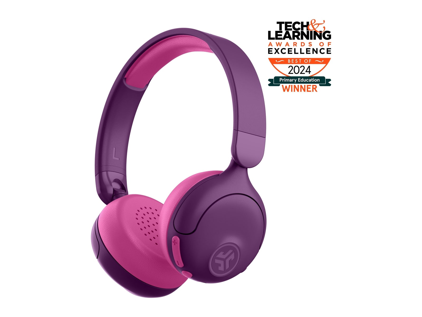 JLab - JBuddies ANC Wireless On-Ear Headphones - Purple/Pink