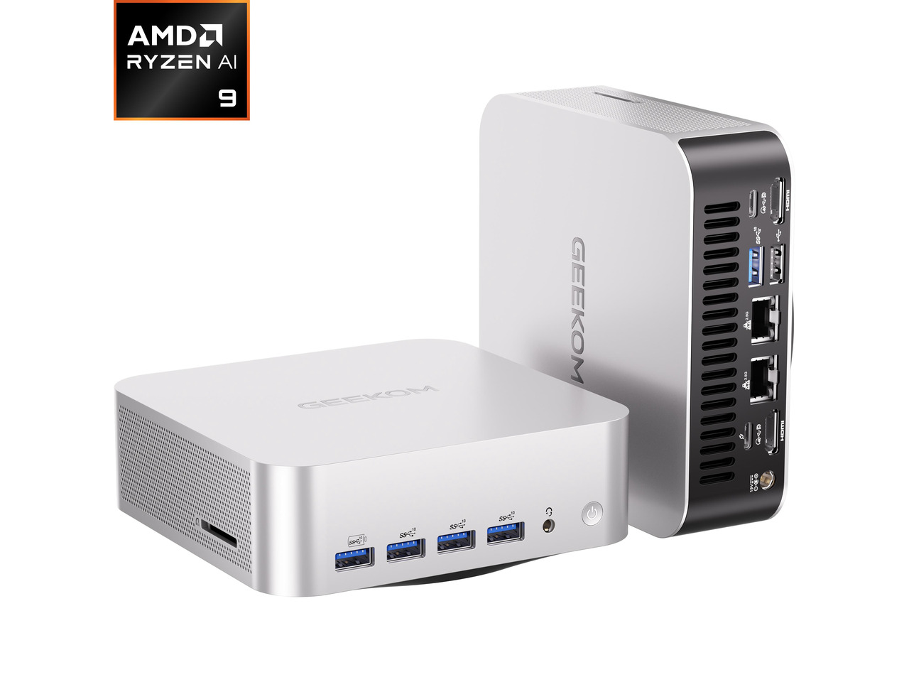 GEEKOM - A9 MAX - AMD Ryzen AI 9 HX 470 chip - 32GB DDR5 Memory - 2TB SSD - Silver