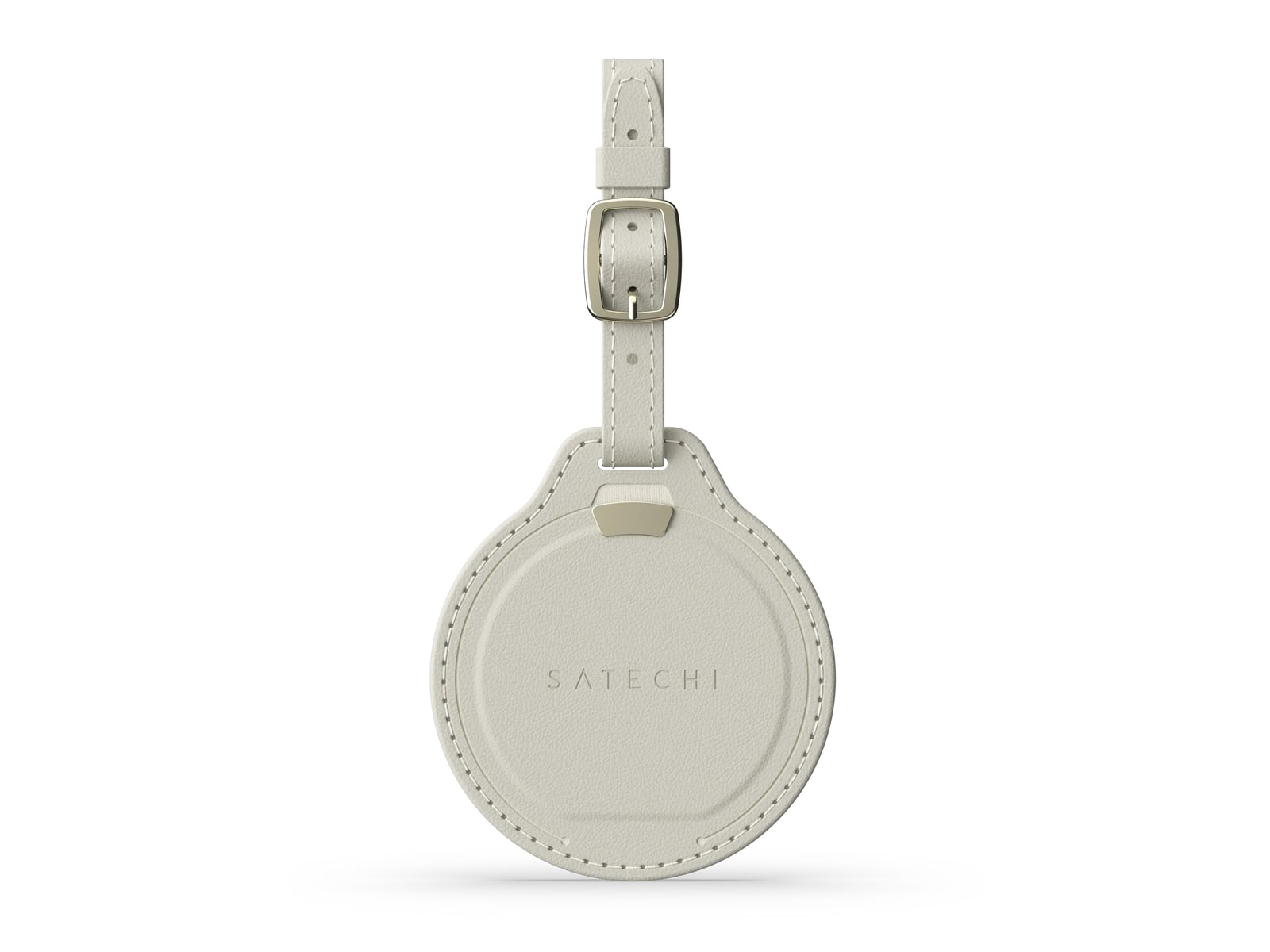 Satechi - Vegan-Leather FindAll Luggage Tag Bluetooth Trackers - Sand