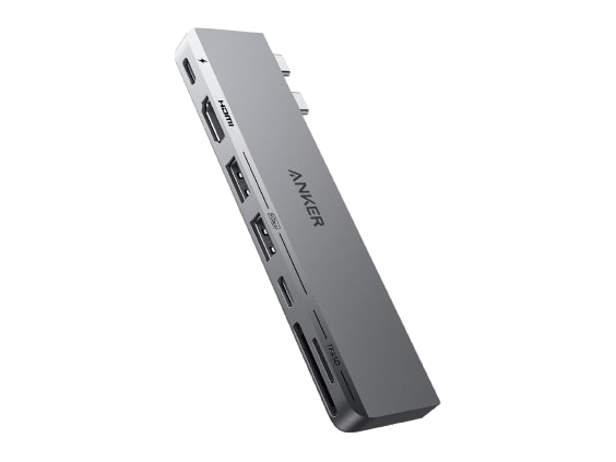 Anker - 547 USB-C Hub (7-in-2, for MacBook) USB-C USB Hubs - Gray