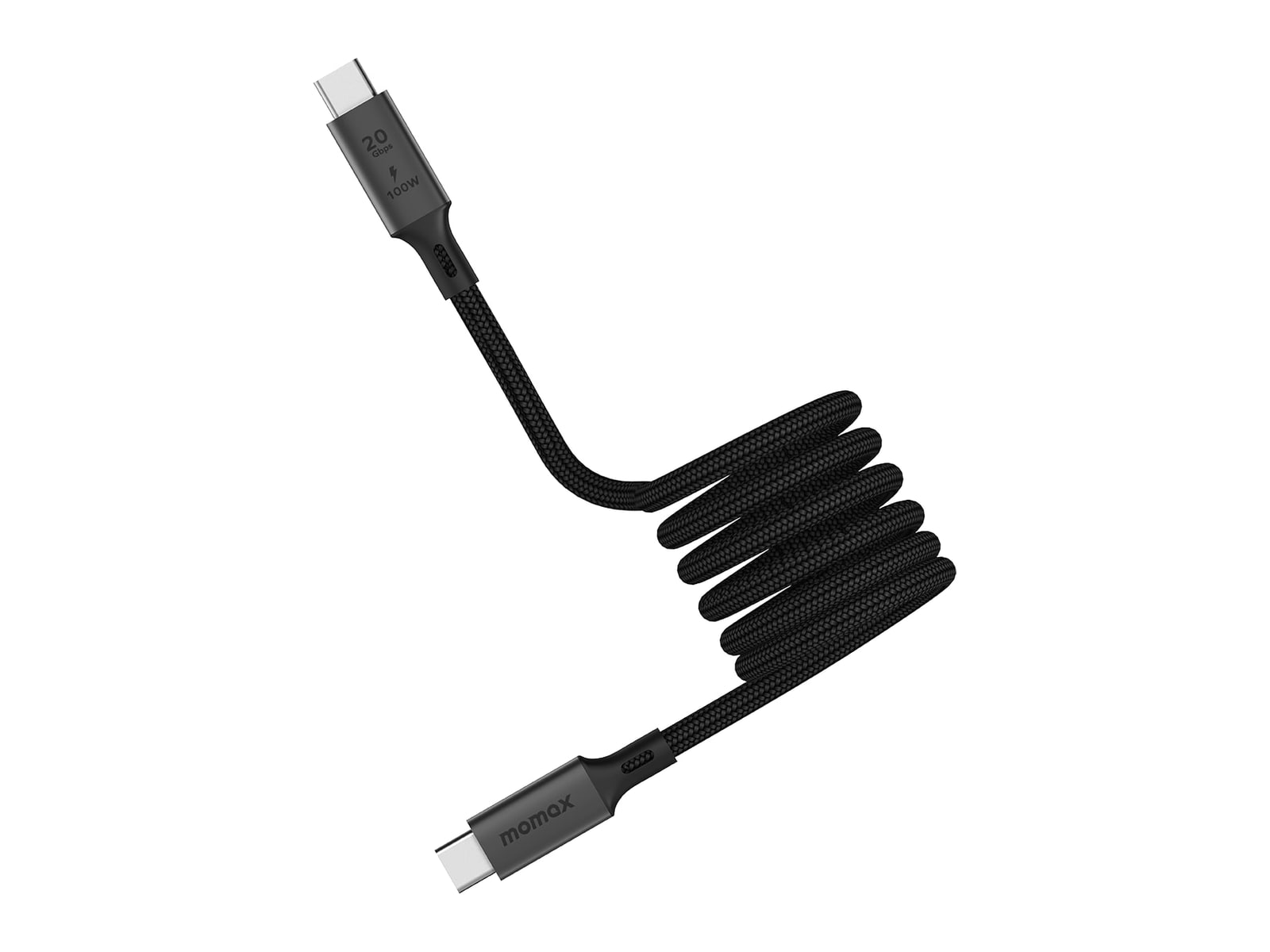 MOMAX - Mag.Link Magnetic USB-C to USB-C Cable 100W USB 3.2 Gen 2x2 1M Black USB-C Cables