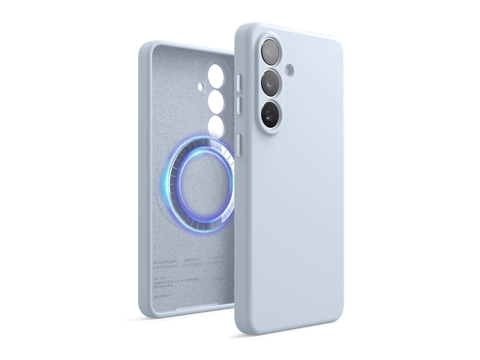 elago - Magnetic Silicone Case Plus - Galaxy S26 Plus - Light Blue