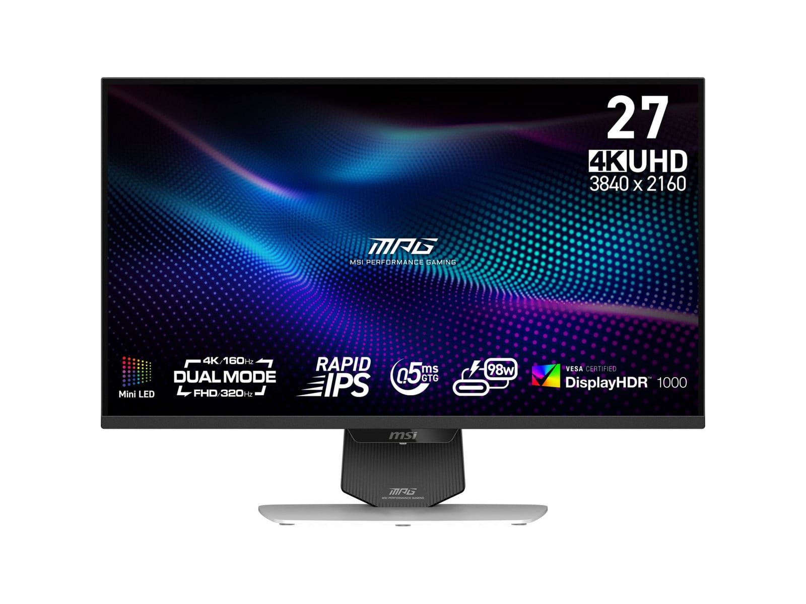 MSI - 27" MPG 274URDFWDE E16M 4K UHD 160Hz 4K/5K Monitors