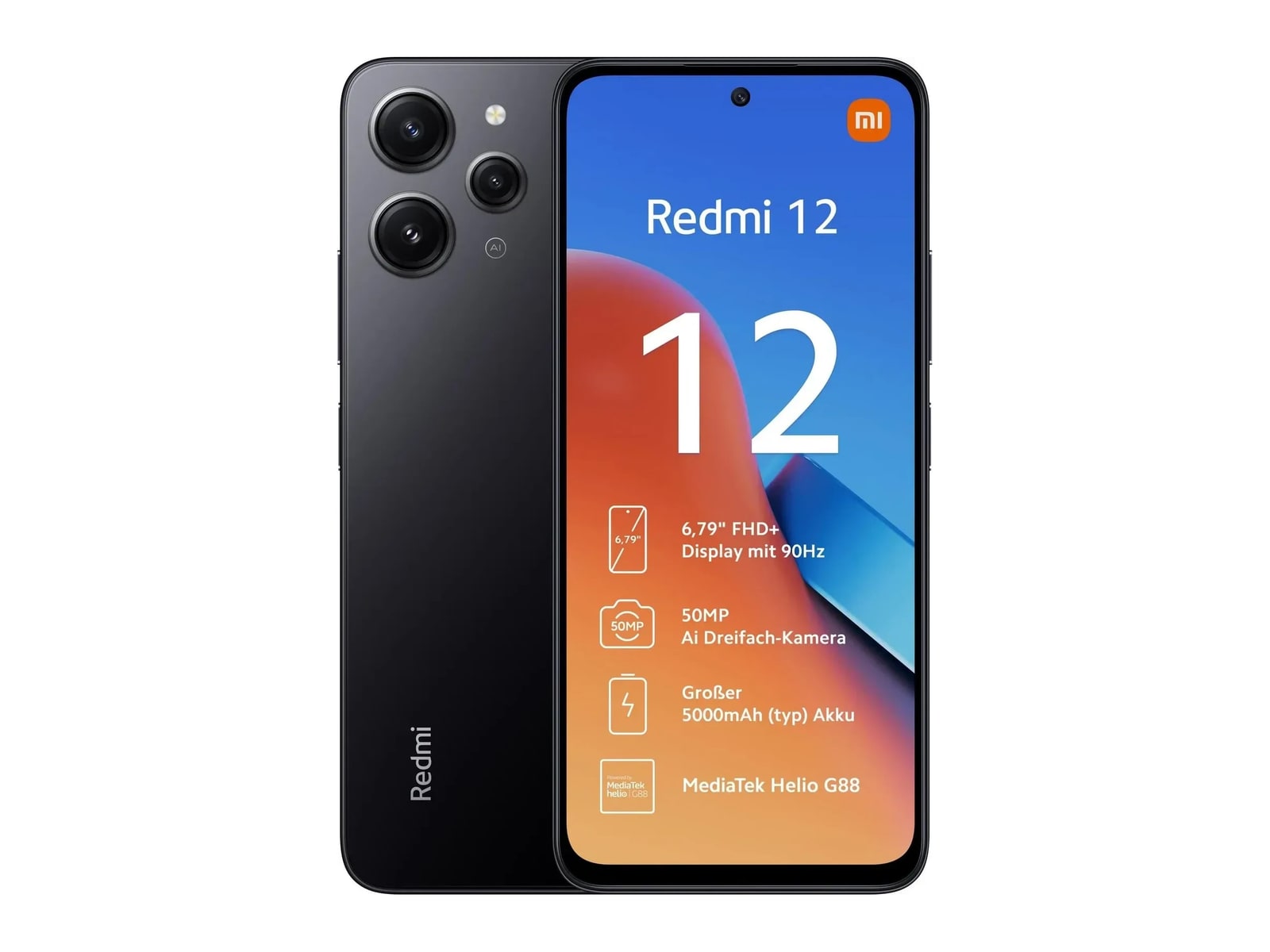 Redmi - 12 4G 128GB - Black