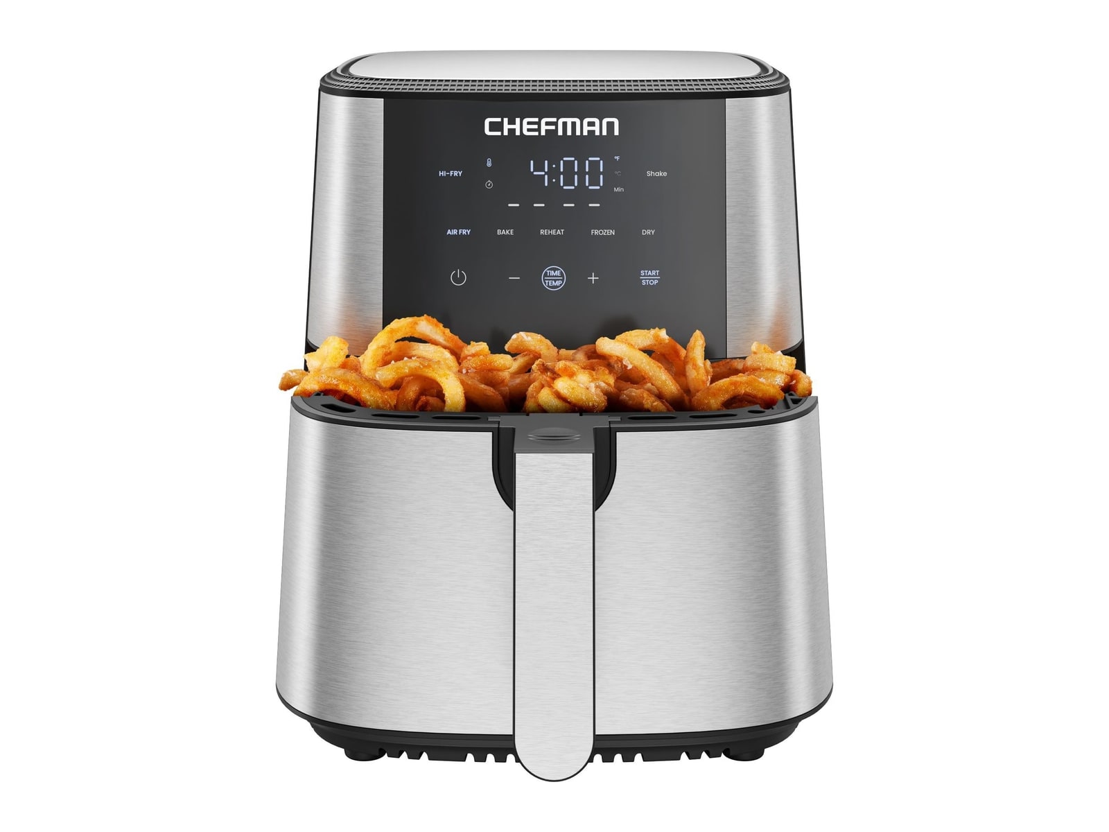 Chefman - TurboFry 6-Quart Digital Air Fryer, Touch Controls w/ 5 Cooking Functions Stainless Steel Air Fryers