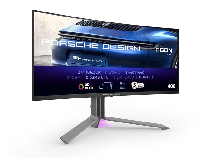 AOC - 34" PD34 UWQHD 240Hz Gaming Monitors (EU)