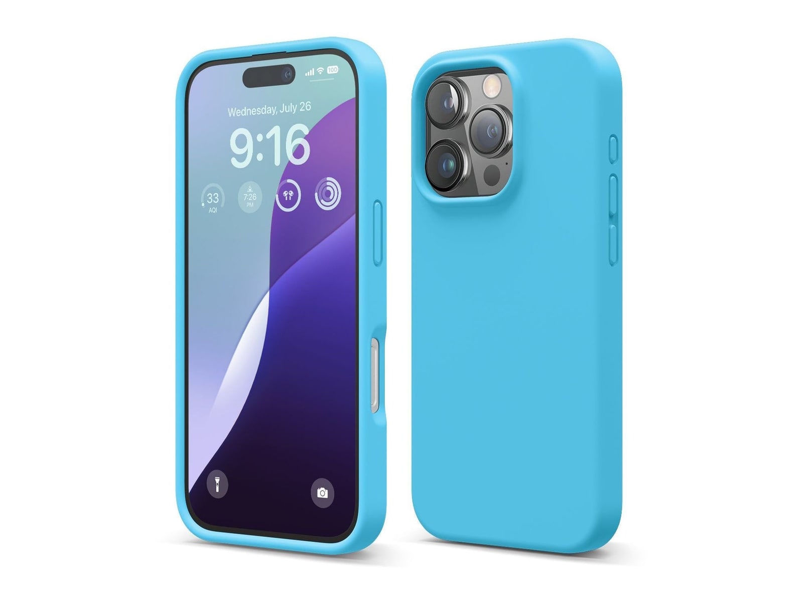 elago - Premium Silicone Case - iPhone 16 Pro - Ocean Blue