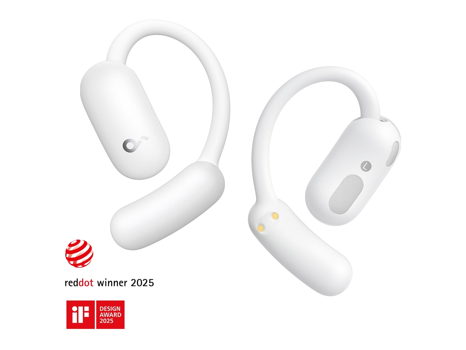 Soundcore - AeroFit 2 Bluetooth True Wireless Earbuds - Pearl White