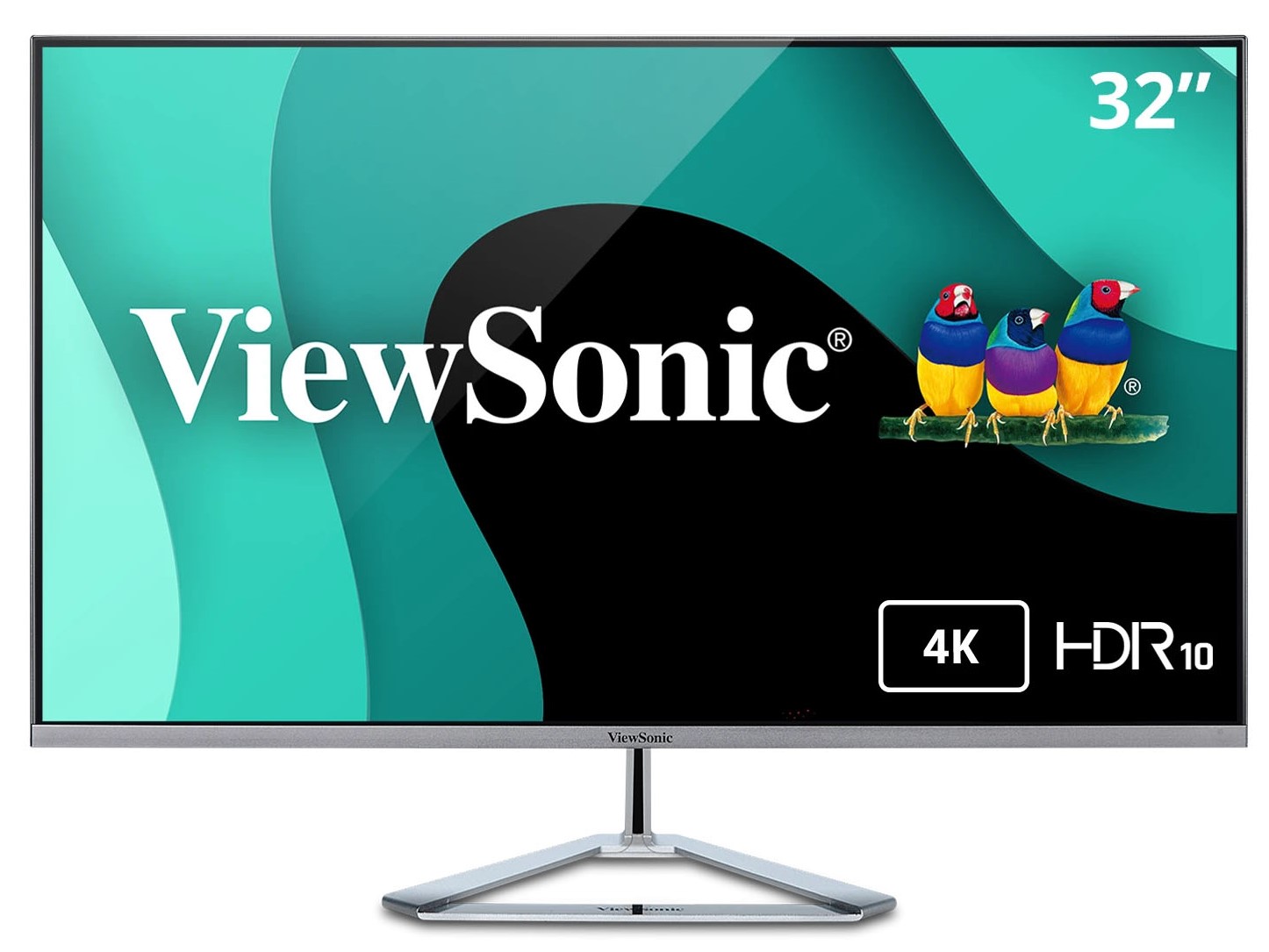 ViewSonic - 31.5" VX3276-4K-MHD 4K UHD 60Hz 4K/5K Monitors - Silver