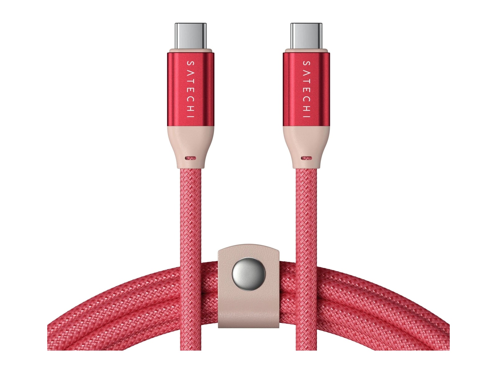 Satechi - USB-C to USB-C Data and Charge Cable Coral Pink USB-C Cables