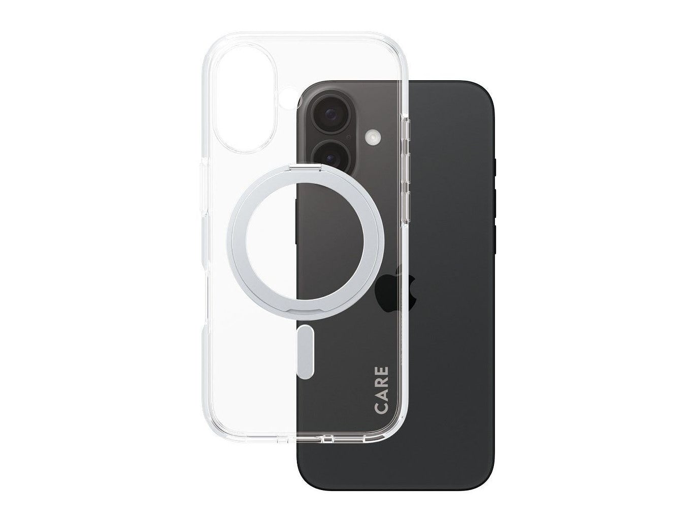 PanzerGlass - CARE Case Transparent w. Silver Kickstand & MagSafe iPhone 16
