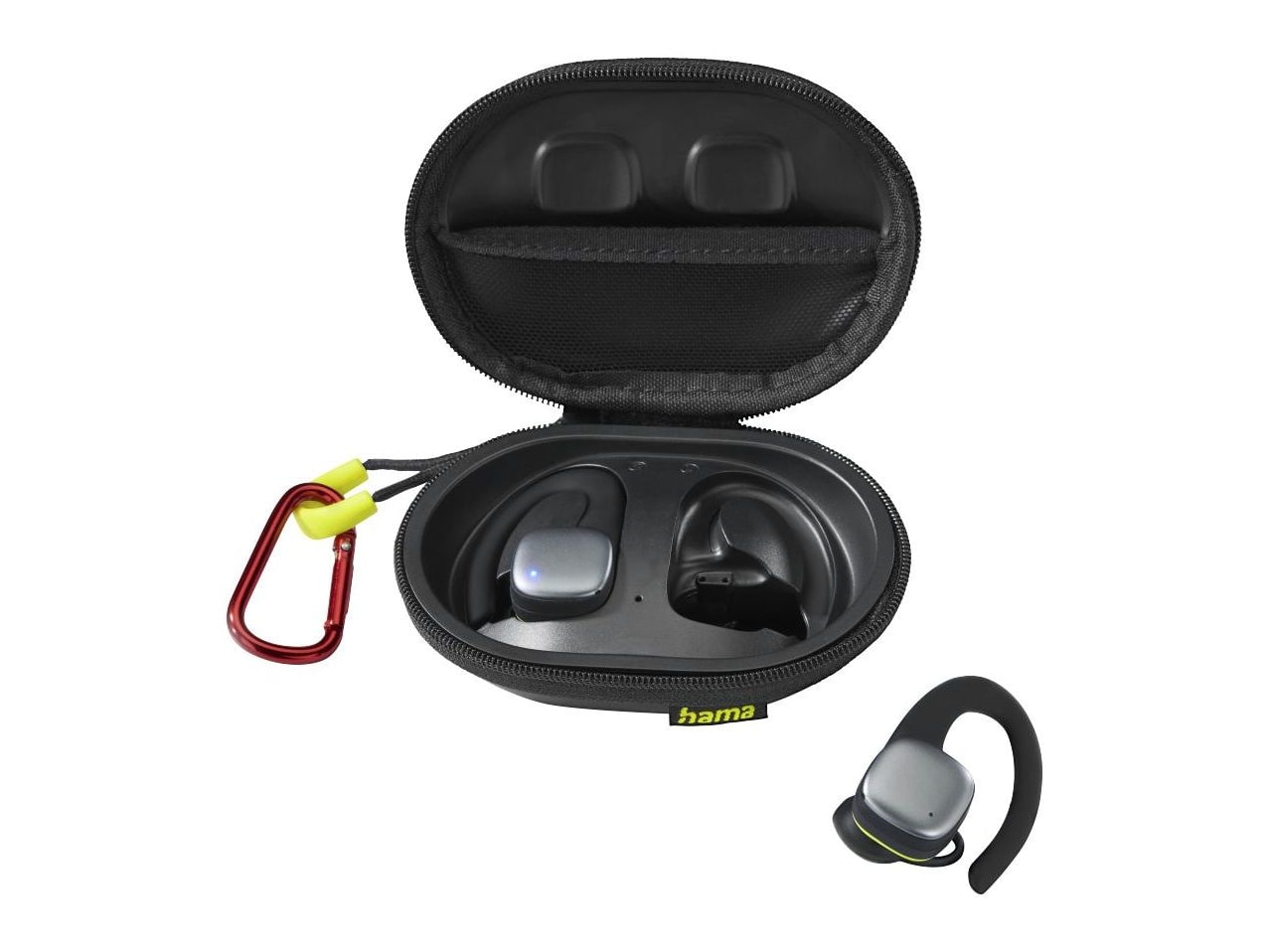 Hama - Spirit Athletics True Wireless Earbuds - Black, Yellow