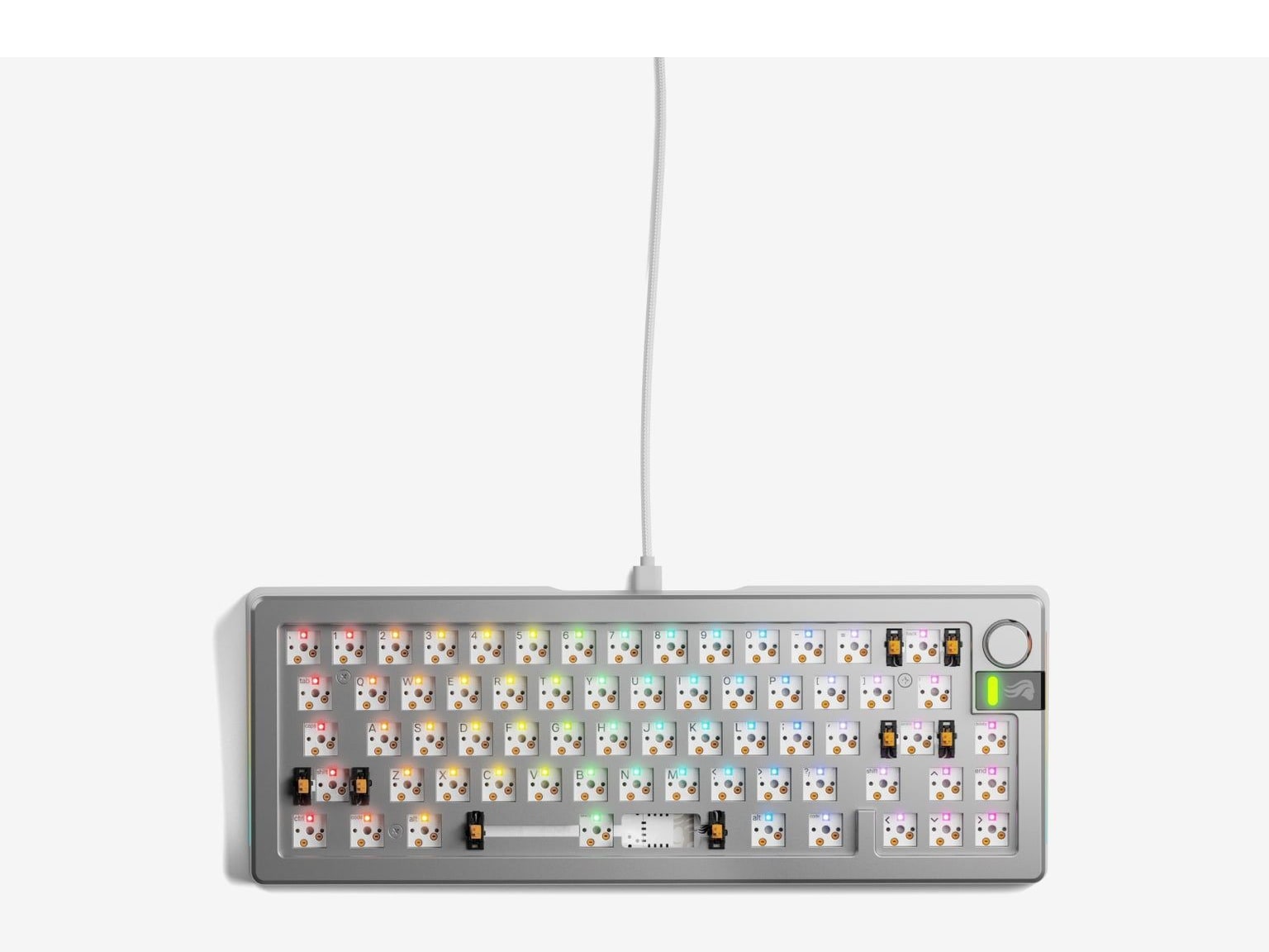 Glorious - GMMK 3 PRO Barebones 65% Mechanical Keyboards - Silver