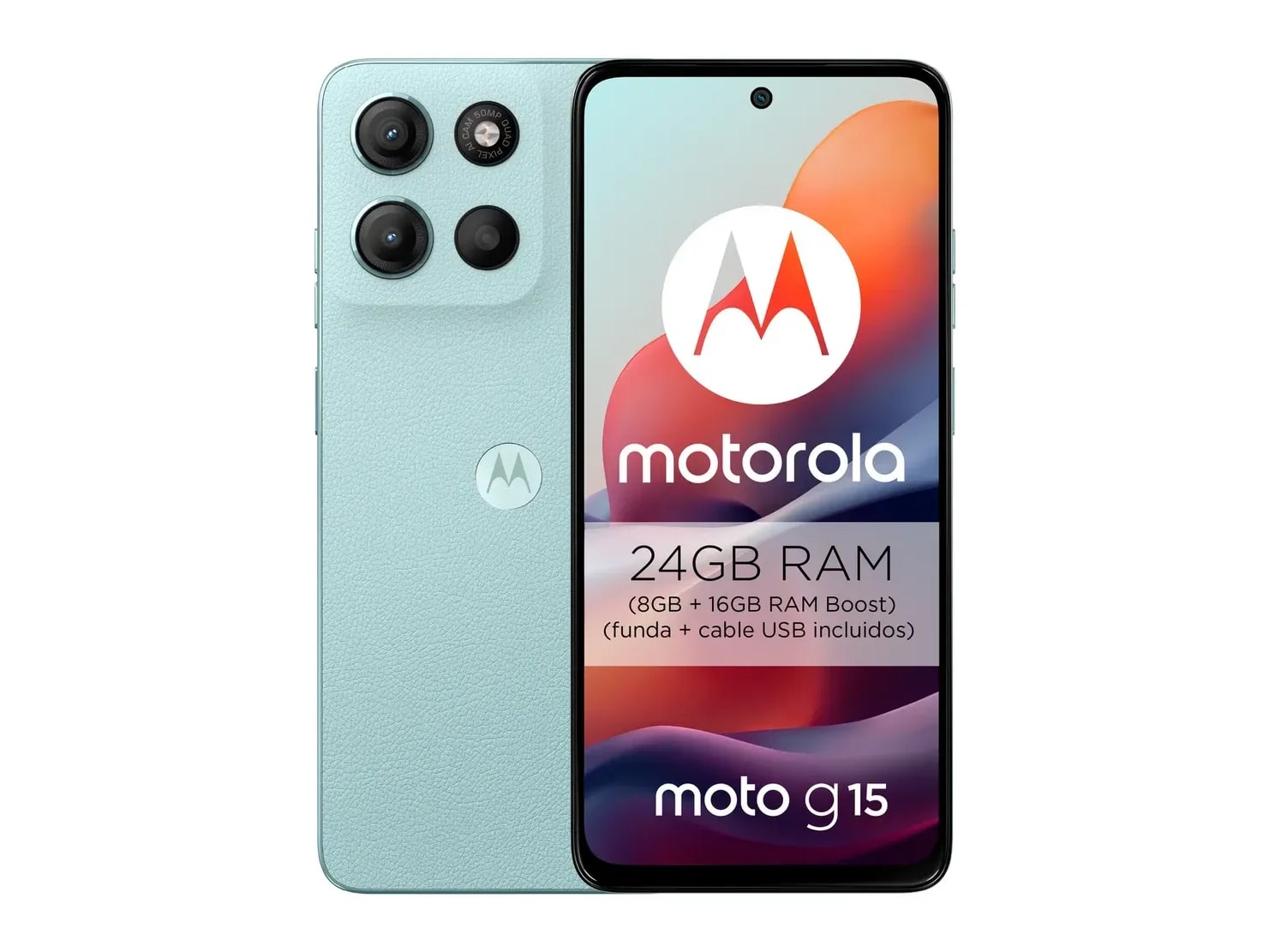 Motorola - Moto G15 4G 512GB - Light Blue