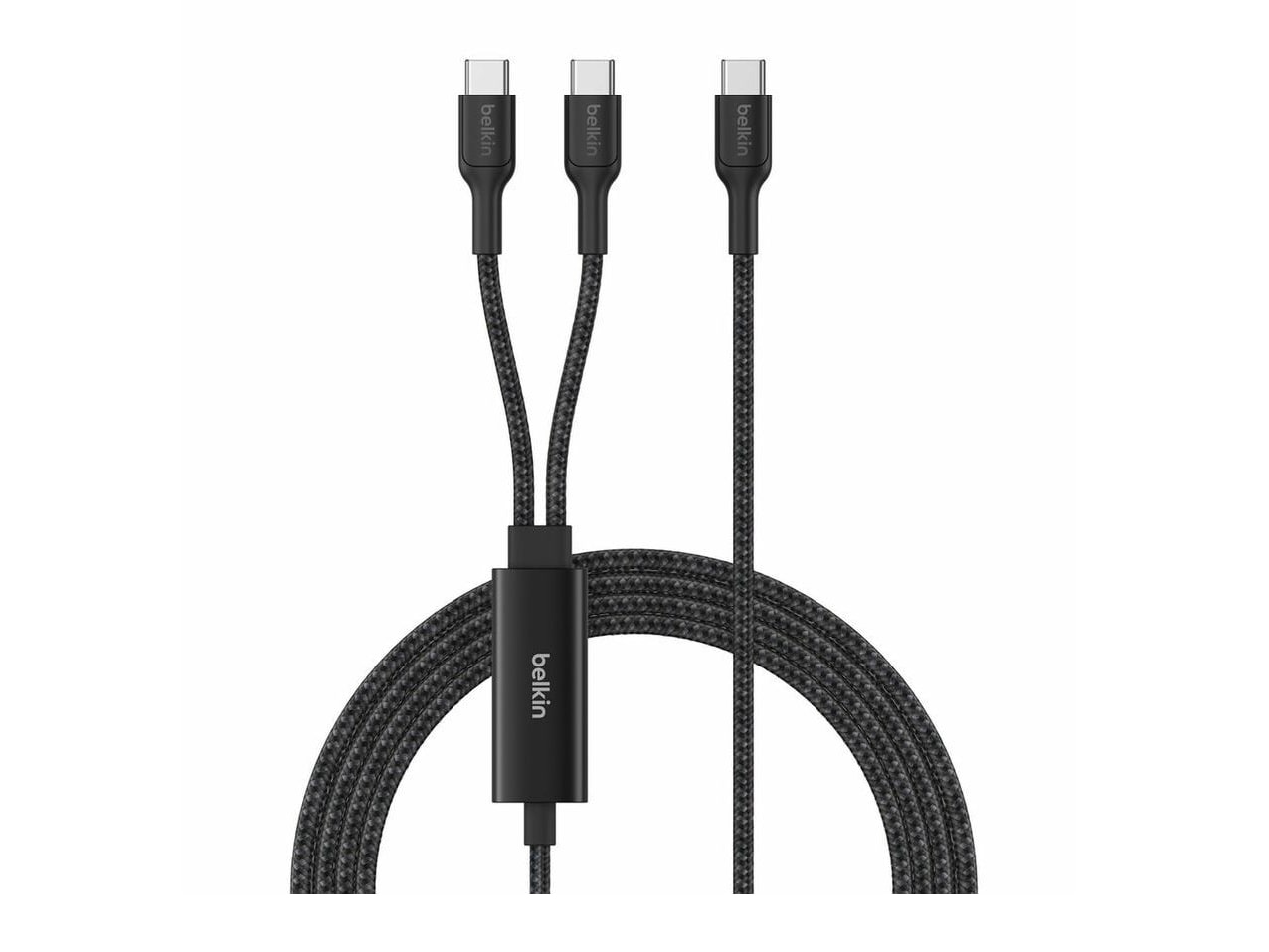 Belkin - BoostCharge Pro Braided USB-C to Dual USB-C Cable 140W - Black - 5ft/1.5m Charging Cables