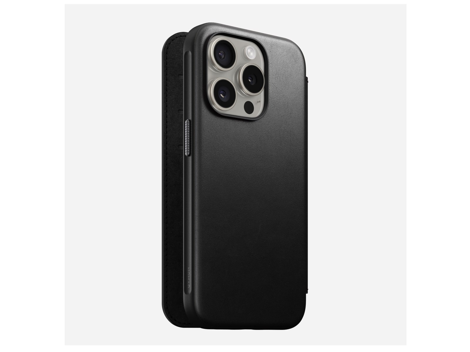 Nomad - Modern Leather Folio - iPhone 15 Pro - Black