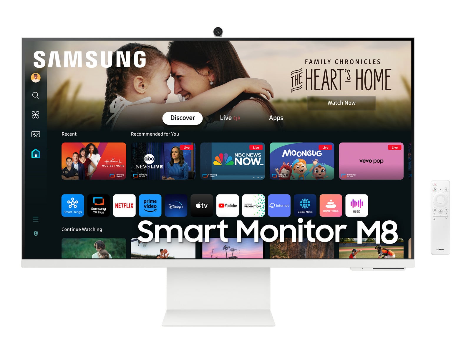 Samsung - 32" Smart Monitor M8 M80D 4K UHD 60Hz 4K/5K Monitors - White