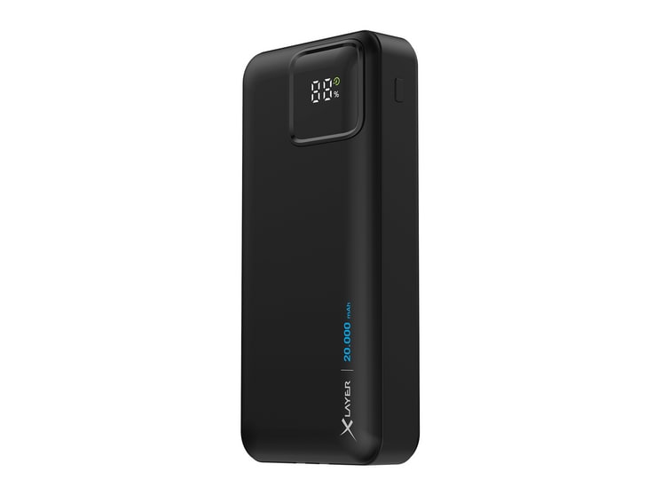 Xlayer - Dual Cable 20,000 mAh Black Power Banks (EU)