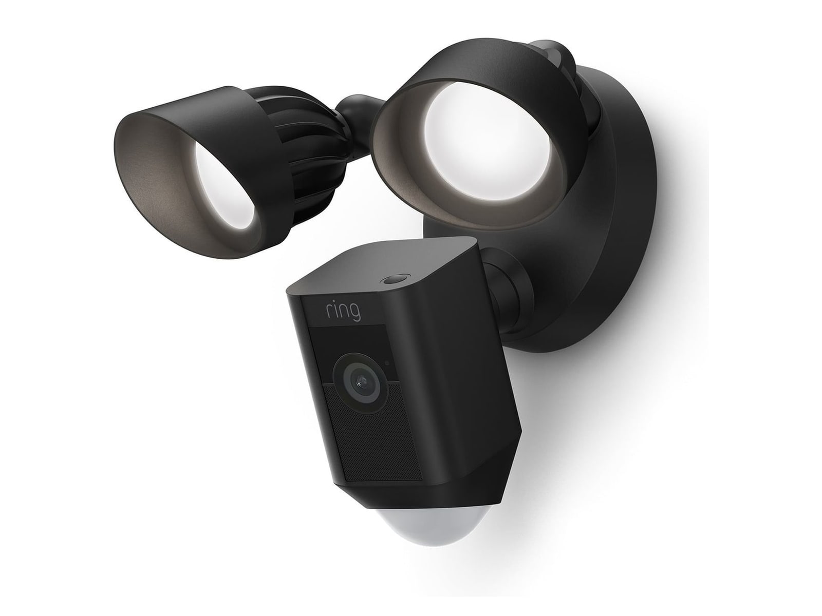 Ring - Security Camera Floodlight Cam Wired Plus Black Security Cameras