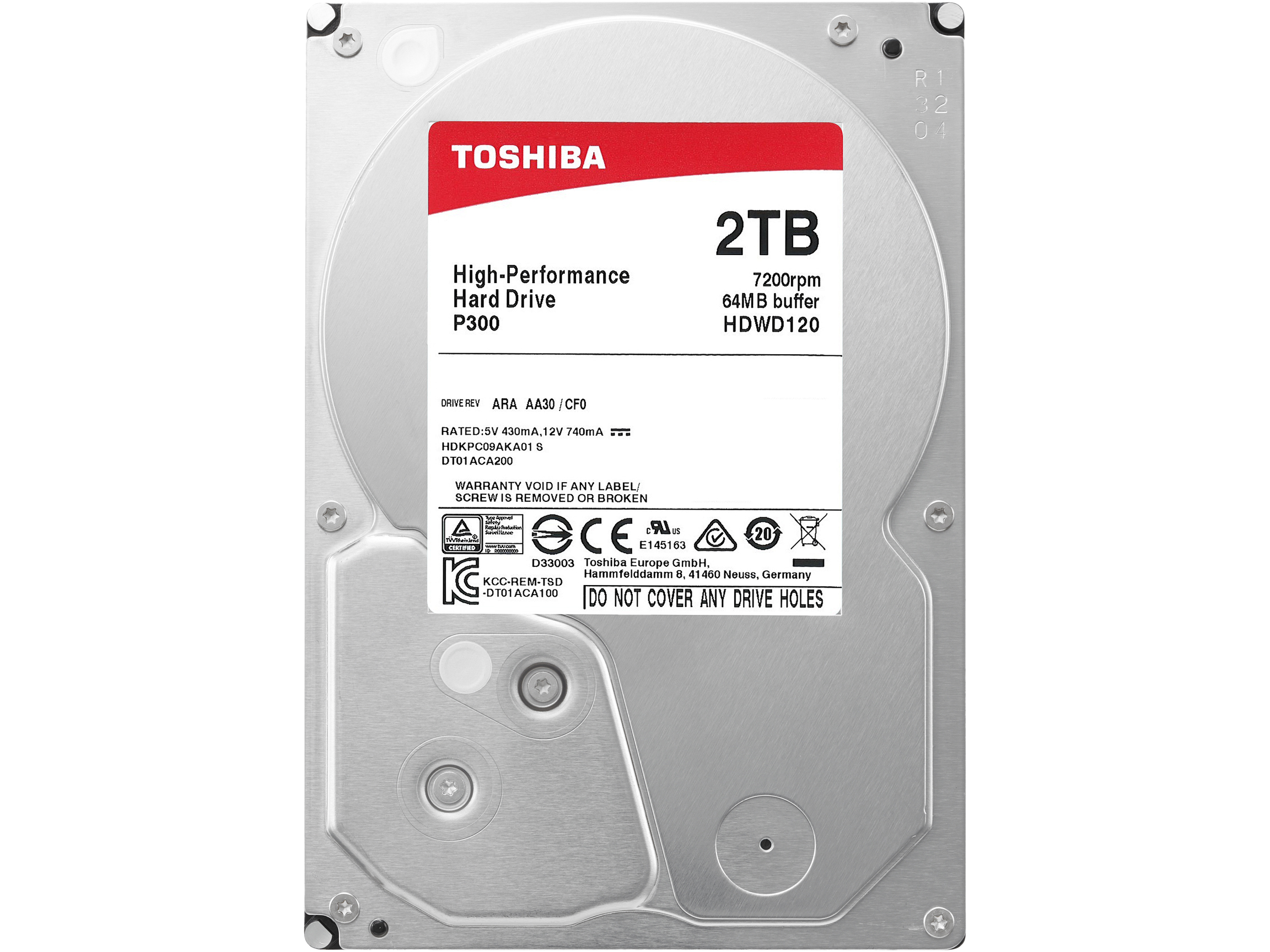 Toshiba - P300 2TB Storage Drives - SATA III (SATA 6.0 Gb/s)