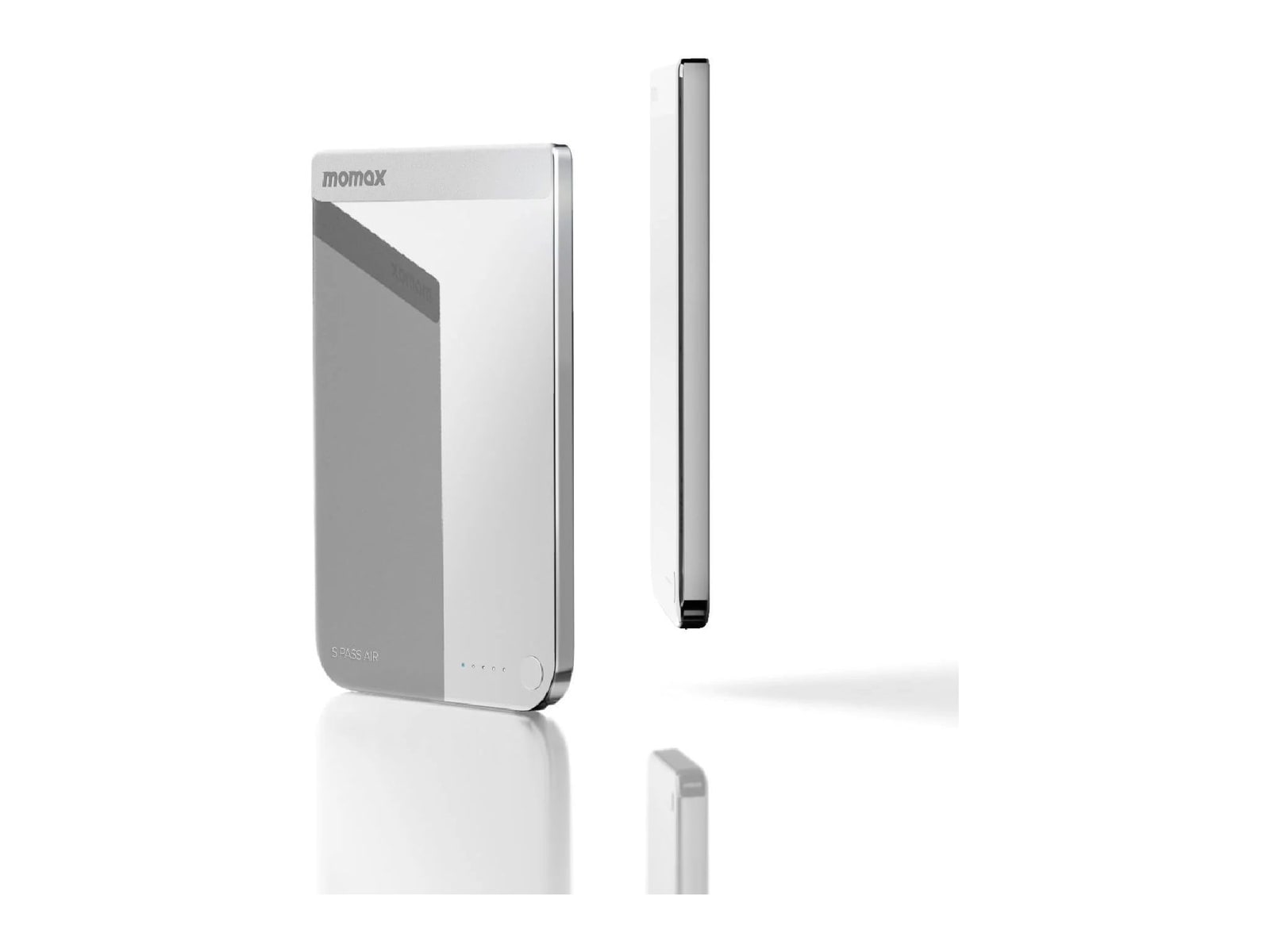 MOMAX - 1-Power S.Pass Air 5000mAh Magnetic Wireless Battery Pack Silver Power Banks