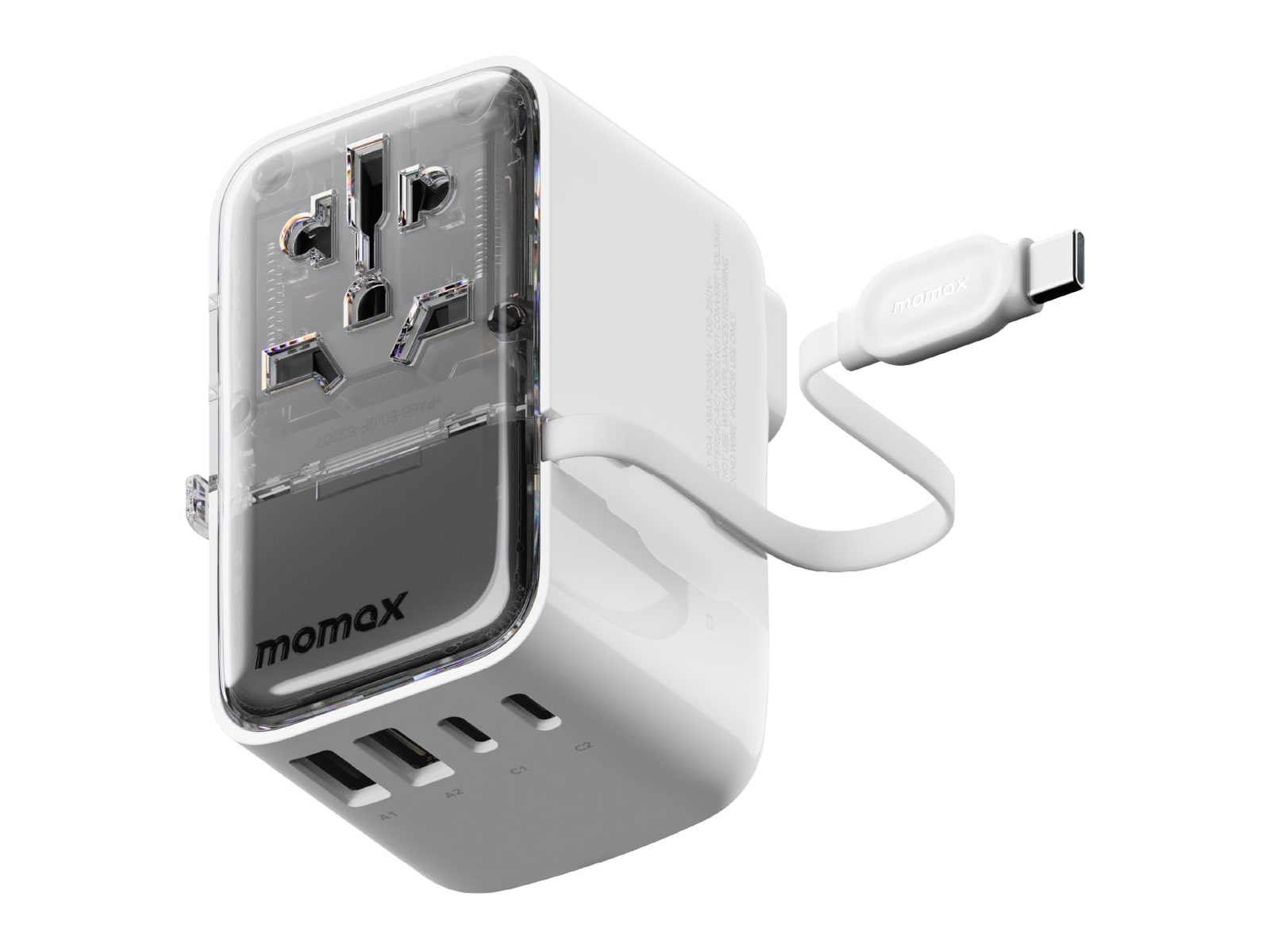 MOMAX - 1-World+ Flow 4-Port Travel Charger White Wall Chargers