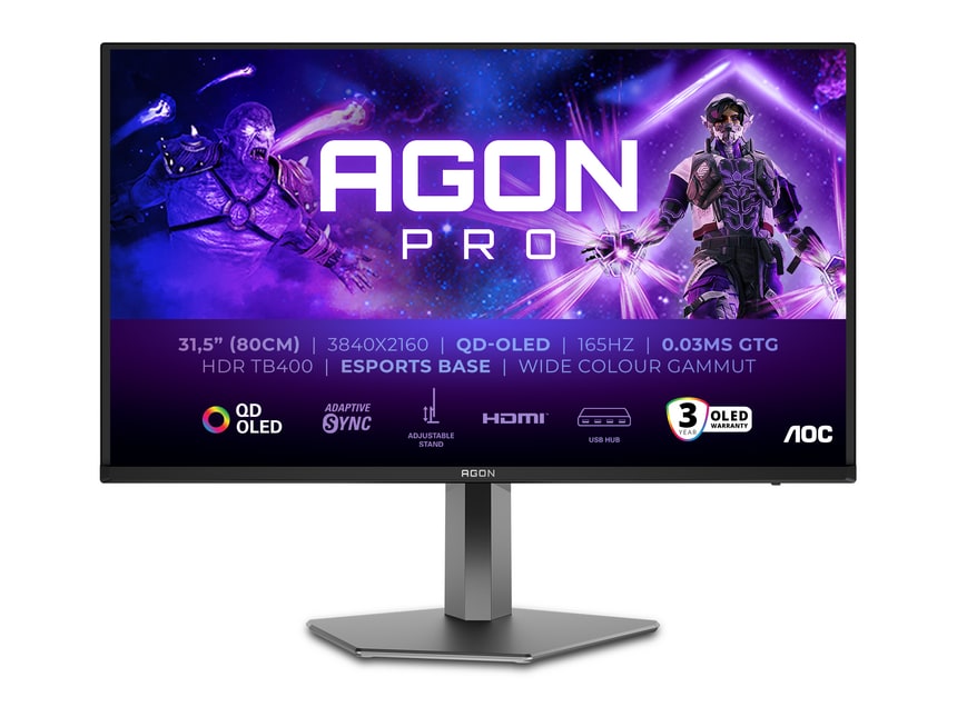 AOC - 31.5" AG326UD 4K UHD 165Hz OLED Monitors (EU)