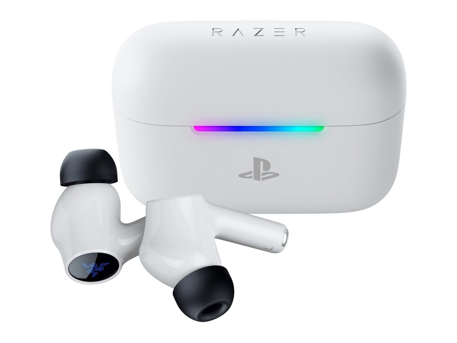 Razer - Hammerhead V3 X PS5 True Wireless Earbuds - White
