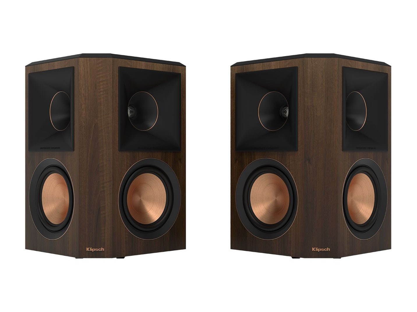 Klipsch - RP-502S II Reference Premiere Walnut Rear Speakers (Pair) Speakers - Brown