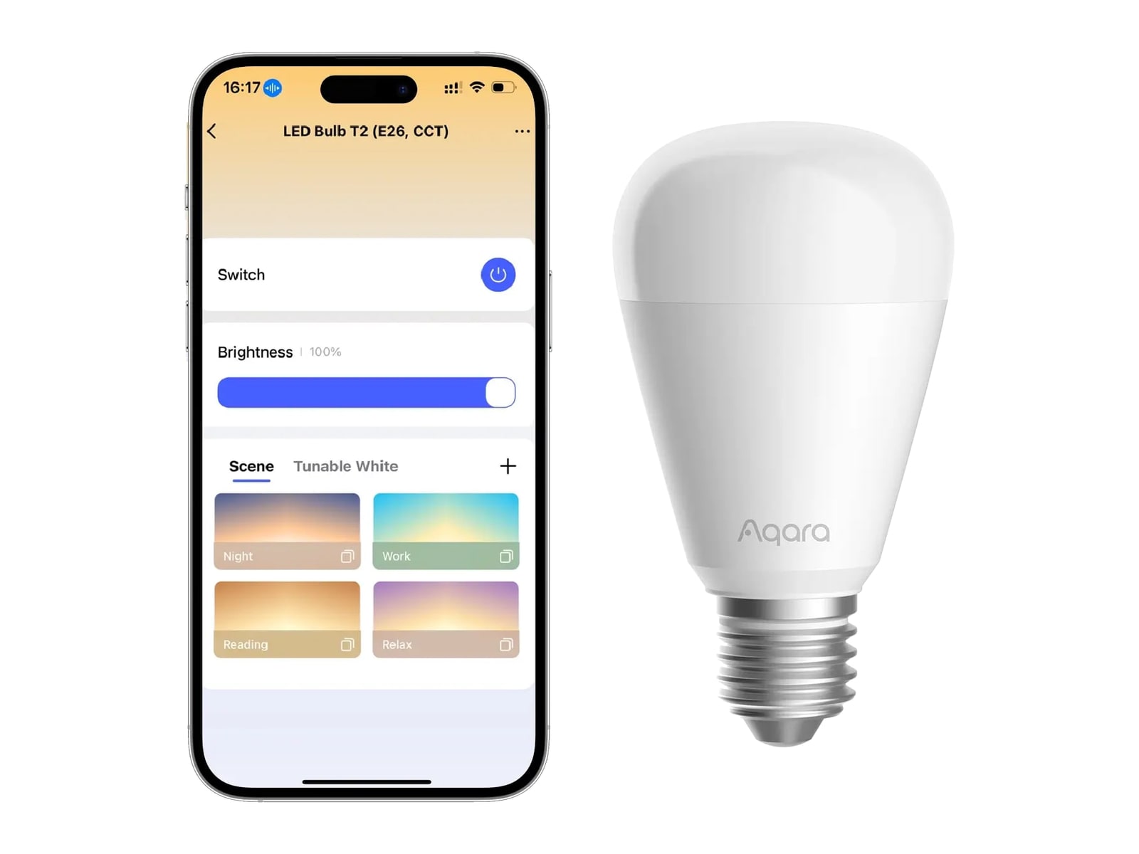 Aqara - LED Bulb T2 E26 White CCT Smart Lighting