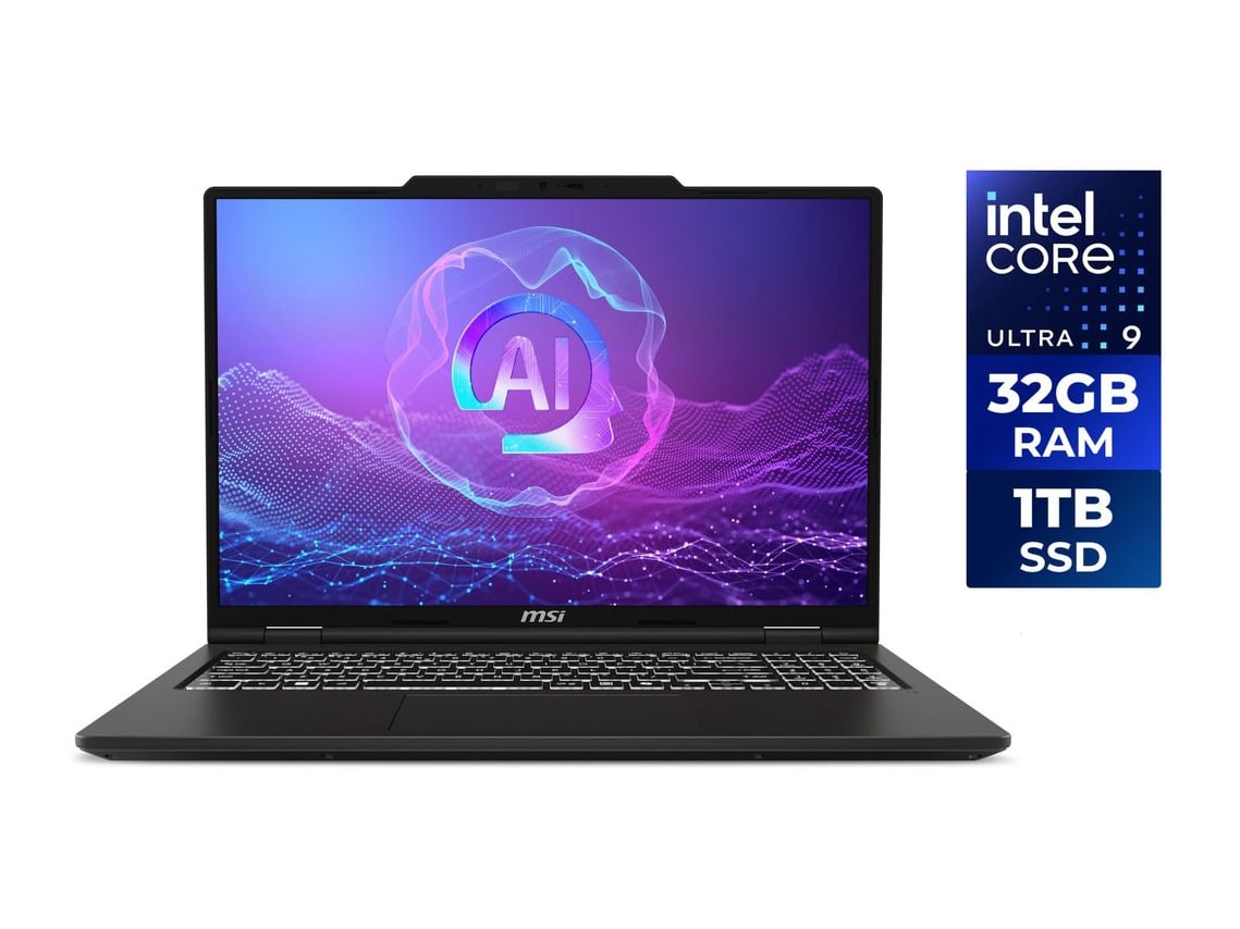 MSI - Venture 16 AI 16" - Intel Core Ultra 9 285H chip - 32GB Memory - 1TB SSD - Solid Gray