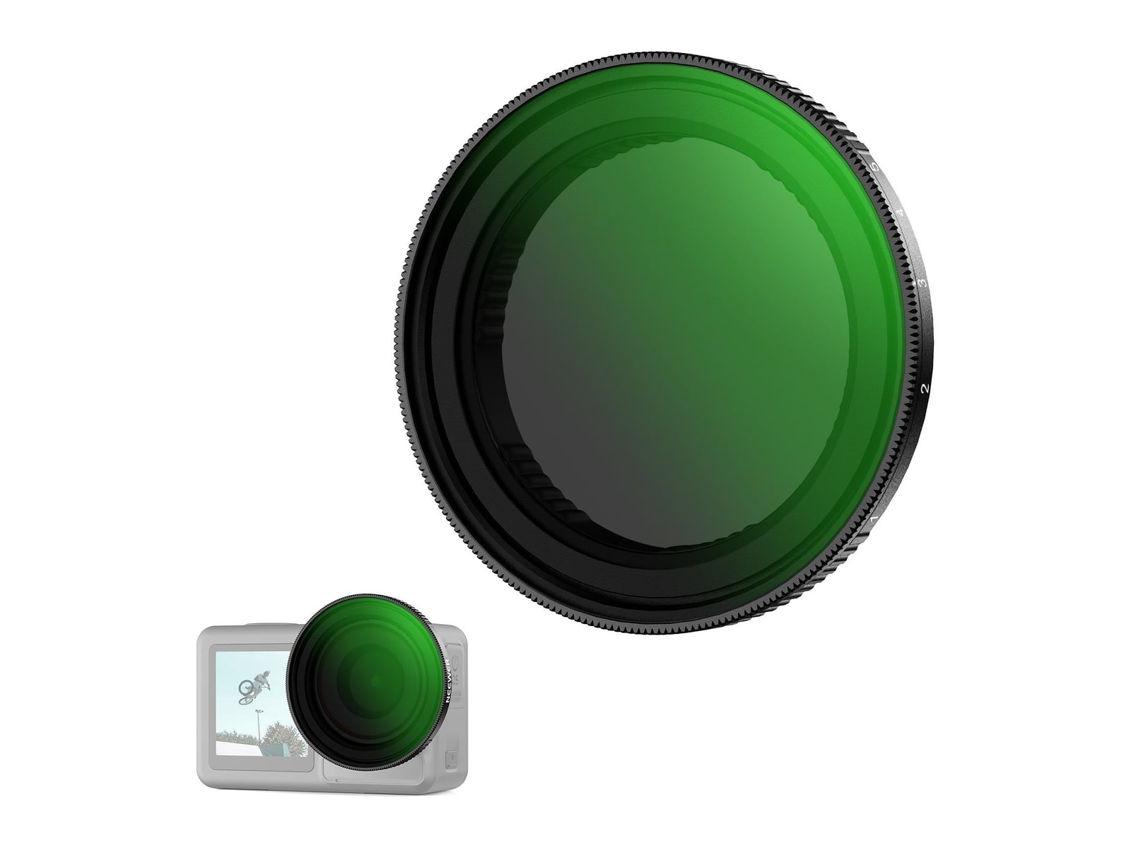 Neewer - Variable ND Filter Compatible with DJI Osmo Action 5 Pro/4/3 Camera Accessories