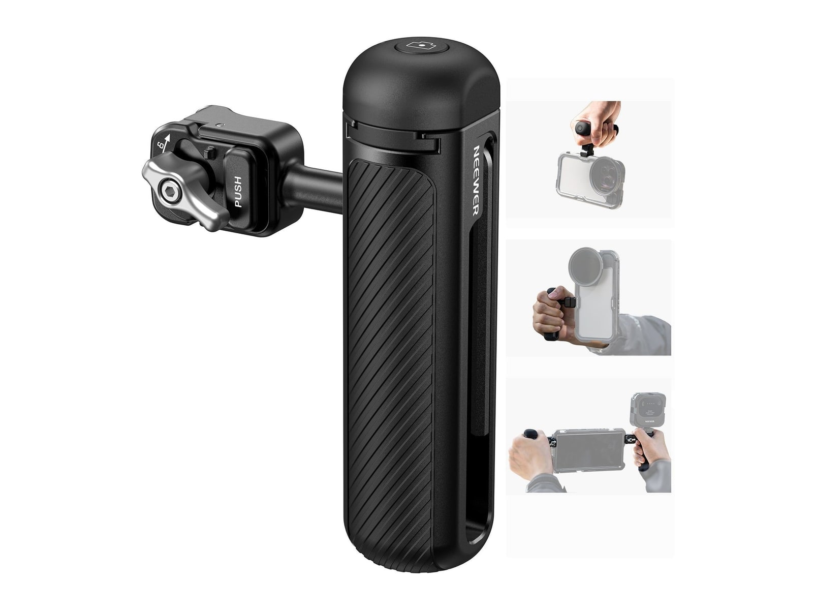 Neewer - PA045E Side Handle with Bluetooth Remote Shutter Camera Accessories - Black