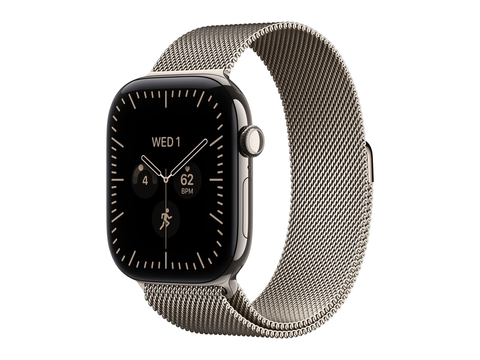 Apple Watch Series 12 GPS + Cellular 46mm Natural Titanium Case with Natural Milanese Loop - M/L