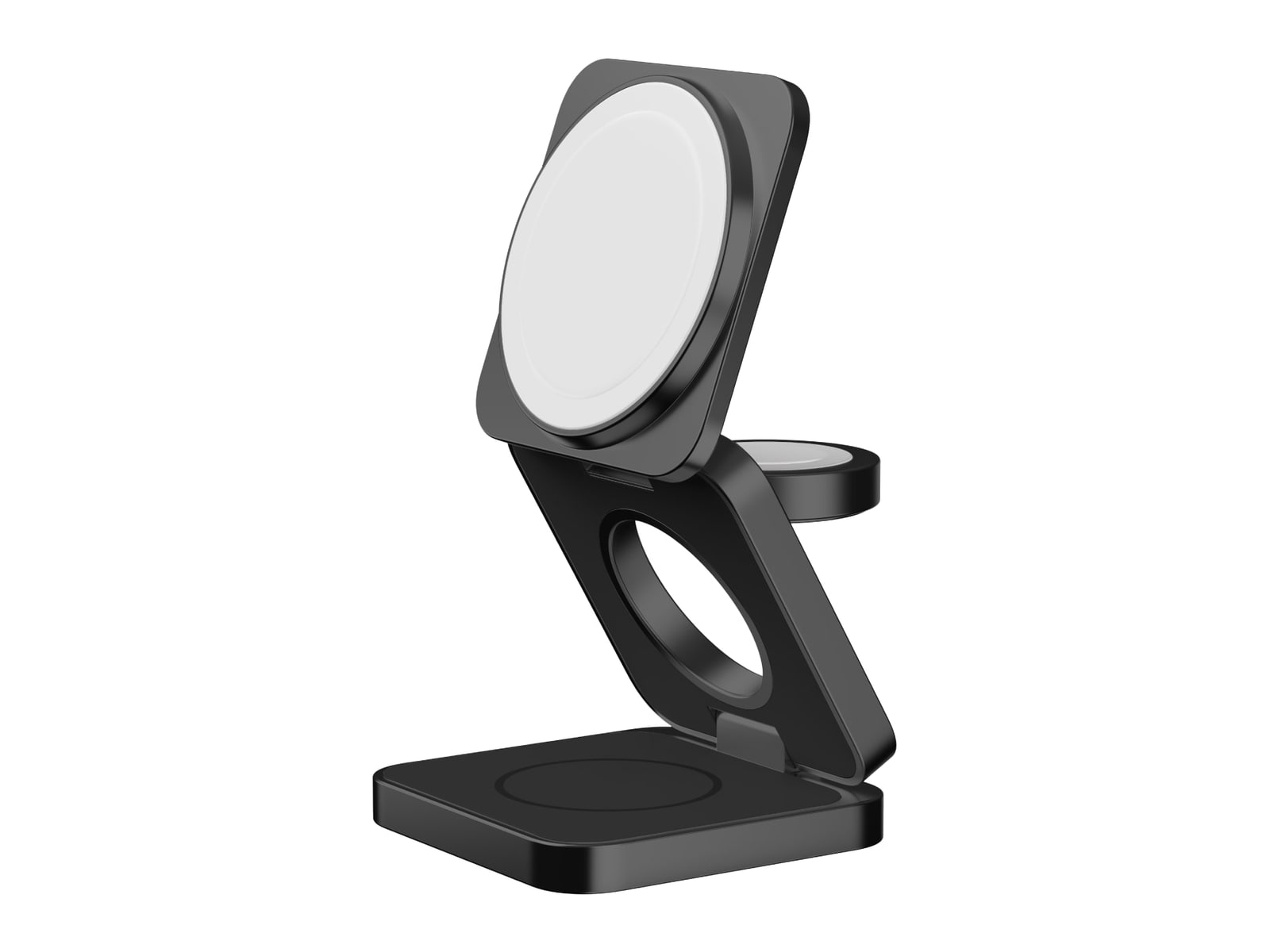 MOMAX - Q2.Mag 3-in-1 Foldable Qi2 15W Magnetic Wireless Charging Stand Black Wireless Chargers