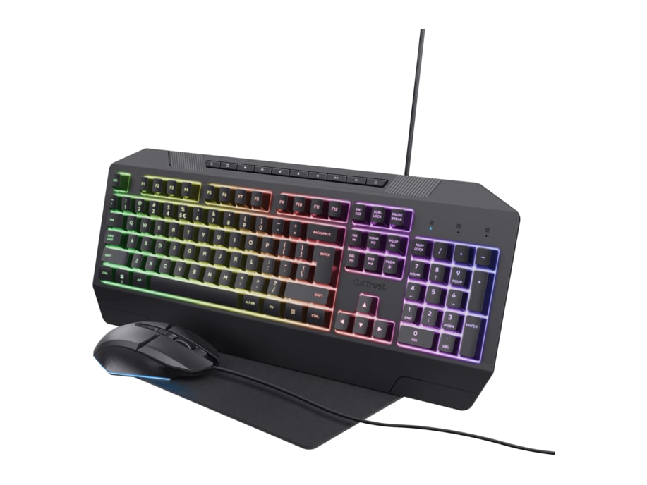 Trust - GXT 791 Keyboard and Mouse Set (German Layout) Keyboards - Black